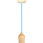 Lámparas colgantes turquesas de madera de rosca E27 V-tac 