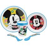 Cuencos infantiles bicolor de plástico La casa de Mickey Mouse Mickey Mouse aptos para microondas Stor infantiles 
