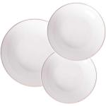 Vajillas blancas de porcelana aptas para lavavajillas Vical Home 20 cm de diámetro en pack de 18 piezas 