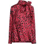 Tops rojos de seda manga larga leopardo Valentino Garavani con lazo talla XS para mujer 