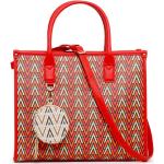 Tote bags rojas de poliuretano rebajadas con logo Valentino by Mario Valentino para mujer 