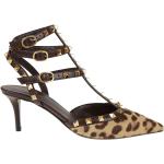 Zapatos multicolor de piel de tacón informales leopardo Valentino Garavani con tachuelas talla 37,5 para mujer 