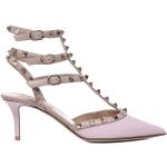 Zapatos rosas de cuero de tacón Valentino Garavani con tachuelas talla 40 para mujer 
