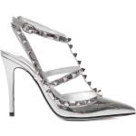 Zapatos grises de cuero de tacón con tacón más de 9cm Valentino Garavani con tachuelas talla 39 para mujer 