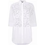 Camisas blancas de algodón con encaje tres cuartos de encaje talla XS para mujer 