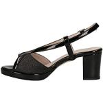 Valleverde 45373 Sandalia Zapatos Elegante tacón Piel Mujer Negro
