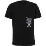 Camisetas negras de algodón de manga corta manga corta con cuello redondo con logo Vans talla M para hombre 
