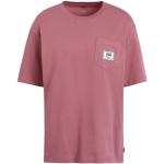 Camisetas rosa pastel de algodón de manga corta manga corta con cuello redondo de punto Vans talla XS para mujer 