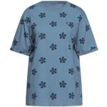 Camisetas azules de algodón de manga corta manga corta con cuello redondo de punto Vans con motivo de flores talla XS para mujer 
