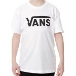 Camisetas blancas de algodón de algodón infantiles con logo Vans 