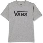 Camisetas grises de poliester de algodón infantiles rebajadas con logo Vans 