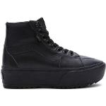 Zapatillas negras de goma con cordones rebajadas informales Vans Old Skool Platform talla 42,5 para mujer 