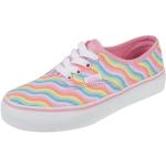Vans Kids Wavy Rainbow Authentic Shoes - Zapatillas Color Wavy Rainbow Begonia Pink/True White para niños y niñas (34)