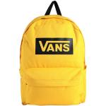 Mochilas estampadas amarillas de poliester con bolsillos exteriores con logo Vans para hombre 