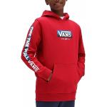 Sudaderas rojas de poliester con capucha infantiles con logo Vans 