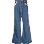 Jeans bootcut azules de algodón con logo talla L para mujer 