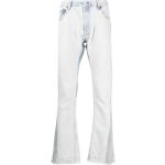Jeans desgastados azules celeste de algodón ancho W31 largo L34 con logo para mujer 