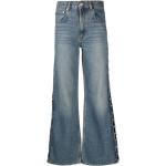 Jeans desgastados azules ancho W38 largo L36 desgastado MAJE con perlas talla XS para mujer 