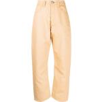 Pantalones beige de algodón de lino rebajados ancho W32 largo L34 Jil Sander talla XS para mujer 