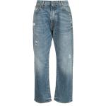 Jeans desgastados azules de algodón ancho W29 largo L30 desgastado R13 para mujer 
