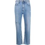 Jeans desgastados azules de poliester rebajados ancho W26 con logo Jacob Cohen para mujer 