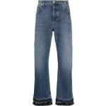 Jeans desgastados azules de poliester rebajados con logo Alexander McQueen talla L para hombre 