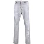 Jeans grises de poliester de corte recto rebajados Dsquared2 para hombre 