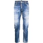 Jeans azules de poliester de corte recto rebajados con logo Dsquared2 talla L para hombre 