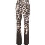 Jeans rosas de algodón de corte recto rebajados informales leopardo Roberto Cavalli talla XL para mujer 