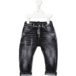 Jeans infantiles grises de poliester con logo Dsquared2 12 meses 
