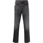 Jeans stretch negros de algodón rebajados ancho W30 largo L32 con logo Diesel para hombre 
