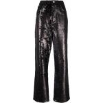 Jeans negros de poliester de corte recto rebajados ancho W29 largo L30 con logo Philipp Plein con lentejuelas para mujer 