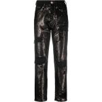 Jeans pitillos negros de poliester rebajados Philipp Plein con lentejuelas talla 7XL para mujer 