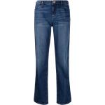 Jeans desgastados azules de algodón rebajados con logo Armani Emporio Armani para mujer 