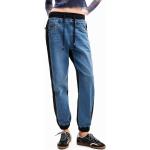 Jeans stretch azules de felpa desgastado Desigual rotos talla XS para mujer 
