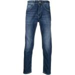 Jeans azules de poliester de corte recto rebajados ancho W29 con logo DONDUP para hombre 