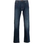 Jeans azules de algodón de corte recto rebajados ancho W28 largo L29 con logo Armani Emporio Armani para hombre 