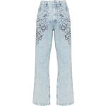 Jeans azules celeste de algodón de corte recto rebajados floreados ISABEL MARANT con bordado talla M para mujer 