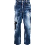 Jeans azules de poliester de corte recto rebajados con logo Dsquared2 talla L para mujer 