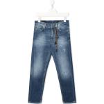 Jeans desgastados infantiles azules de poliester rebajados con logo DONDUP 6 años 