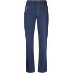 Jeans azules de poliester de corte recto ancho W28 largo L30 informales VERSACE Jeans Couture para mujer 