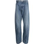 Jeans azules de algodón de corte recto con logo Trussardi para hombre 