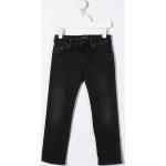 Jeans negros de poliester corte recto infantiles con logo Armani Emporio Armani 5 años 