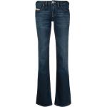 Jeans stretch azules de algodón rebajados ancho W30 largo L31 con logo Diesel para mujer 