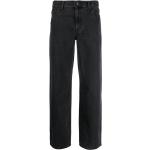 Jeans negros de algodón de corte recto ancho W24 con logo LEVI´S para mujer 