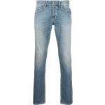 Jeans stretch orgánicos azules de poliester rebajados ancho W35 desgastado DONDUP de materiales sostenibles para hombre 