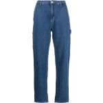 Jeans azules de poliester de corte recto ancho W26 con logo Carhartt Work In Progress para mujer 