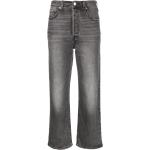 Jeans grises de algodón de corte recto ancho W30 largo L31 LEVI´S para mujer 
