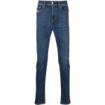 Jeans stretch azul marino de poliester rebajados ancho W28 largo L32 con logo Diesel para hombre 