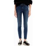 Jeans stretch azules de algodón rebajados Desigual talla XXL para mujer 